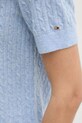 Tommy Hilfiger cardigan din lână WW0WW43958 albastru