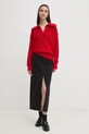Tommy Hilfiger pulover WW0WW44451 rosu SS25