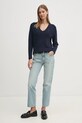Tommy Hilfiger pulover de bumbac WW0WW44452 bleumarin SS25