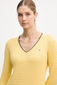 Bavlněný svetr Tommy Hilfiger žlutá WW0WW44987