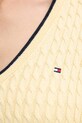 Tommy Hilfiger sweter bawełniany WW0WW44987 żółty