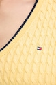 Bavlněný svetr Tommy Hilfiger WW0WW44987 žlutá