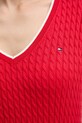 Tommy Hilfiger sweter bawełniany WW0WW44987 czerwony