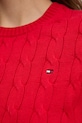 Bavlněný svetr Tommy Hilfiger WW0WW45207 červená