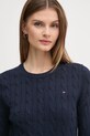 Tommy Hilfiger pulover de bumbac bleumarin WW0WW45207