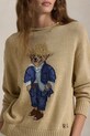 Polo Ralph Lauren maglione in cotone beige 211959272