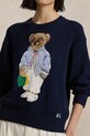 Бавовняний светр Polo Ralph Lauren темно-синій 211959288