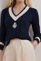 Lauren Ralph Lauren sweter bawełniany granatowy 200957479
