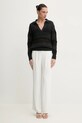 Λινό πουλόβερ Pinko 104946.A2FP σκούρο μπλε SS25
