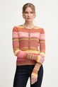 Pinko sweter z domieszką lnu pozostałe brązowy 104637.A2E8