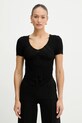 Pinko maglione scollo a V nero 104625.A2E6