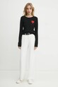 Шерстяной свитер Karl Lagerfeld A1W18051 чёрный SS25