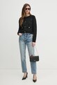 Karl Lagerfeld cardigan din amestec de lana A1W18059 negru SS25