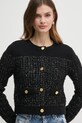 Karl Lagerfeld cardigan din amestec de lana negru A1W18059