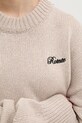 Rotate sweter z wełny merino 1133772313 beżowy