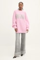Rotate sweter wełniany 1141291485 różowy SS25