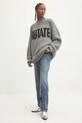 Rotate sweter wełniany 114129546 szary SS25