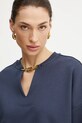 Twinset bluza bawełniana granatowy 251TP2483