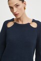 Twinset sweter bawełniany granatowy 251TP3170