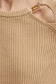 Хлопковый свитер Twinset 251TP3170 коричневый