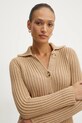 Twinset kardigan bawełniany beżowy 251TP3380