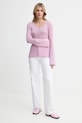 Шерстяной кардиган Herskind Liw 5434825 фиолетовой SS25