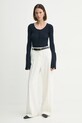 Herskind cardigan din lana Liw 5434825 bleumarin SS25