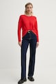 Marc O'Polo pulover de bumbac 5000005786 rosu SS25