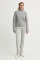 Marc O'Polo sweter bawełniany 500605960049 szary SS25