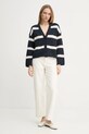 Хлопковый кардиган Marc O'Polo 502605961015 тёмно-синий SS25