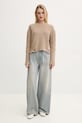 Βαμβακερό πουλόβερ MM6 Maison Margiela S52HL0036 μπεζ SS25