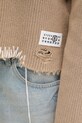 Βαμβακερό πουλόβερ MM6 Maison Margiela S52HL0036 μπεζ