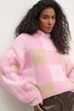 Stine Goya pulover din amestec de lana roz SG.PS25.K020.2327