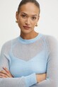 Guess pulover de lana IZABELLA albastru W5RR06.Z3HQ0