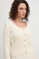 Кардиган з домішкою вовни Guess SIENNA бежевий W5RR53.Z37L1