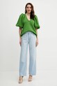 Bavlněný svetr Luisa Spagnoli 100033 zelená SS25
