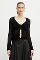 Marella cardigan din bumbac Emme by Marella negru 2515341031