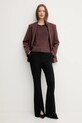 Sisley sweter 17Q3M1069 brązowy SS25