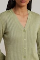 Кардиган з домішкою льону Lauren Ralph Lauren зелений 200963627