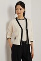 Kardigan Lauren Ralph Lauren V výstřih béžová 200963660