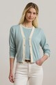 Lauren Ralph Lauren cardigan subtiri albastru 200963660