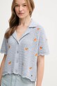 Pepe Jeans cardigan din bumbac OLAYA TOP albastru PL702277