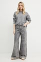 Weekend Max Mara sweter z domieszką wełny 2515361091600 szary SS25