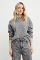 Svetr z vlněné směsi Weekend Max Mara šedá 2515361091600