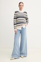 Weekend Max Mara sweter bawełniany 2515361251600 granatowy SS25