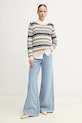 Weekend Max Mara sweter bawełniany 2515361251600 granatowy SS25