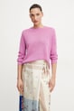 Ленен пуловер Weekend Max Mara овално розов 2515361052600