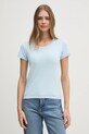 United Colors of Benetton pulover de bumbac subtiri albastru 1091D1M10