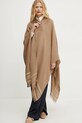 MM poncho 2516731018600 brązowy SS25