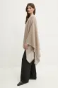 Max Mara Leisure poncho de lână 2516731027600 bej SS25